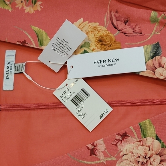 EVER New Floral Linen Blend Dress - Picture 14 of 16